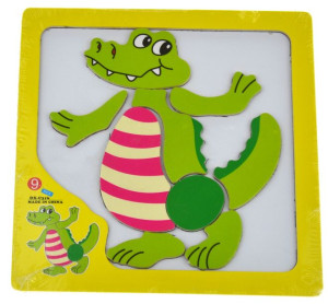 Puzzle Magnetyczne Układanka Klocki Krokodyl
