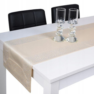 pas dekoracyjny SZMARAGD 40x140 beżowy, cyrkonie
