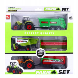 Resorak 2x Traktor 2x Maszyna Metal Kombajn Farmer