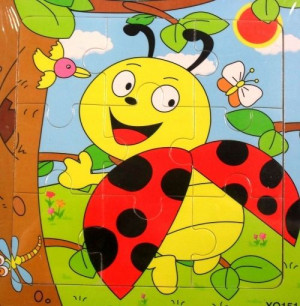 Edukacyjne Puzzle Drewniane 9el. Biedronka