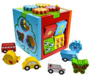 Duży Edukacyjny Sorter Kostka + Grube Klocki