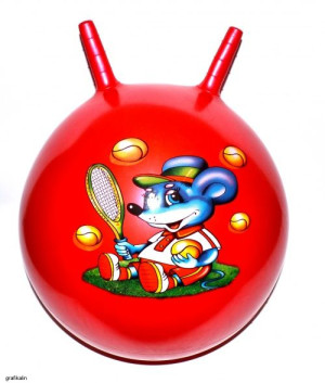 Piłka Mega Duża 55 Cm Skoczek Do Skakania Rogi
