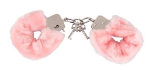 Kajdanki z futerkiem - Love-Cuffs różowe