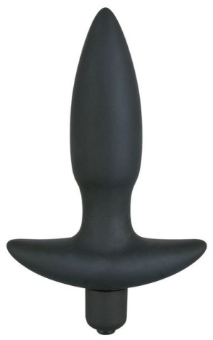 Korek analny silikonowy z 5 poziomami wibracji 13 cm Black Velvets