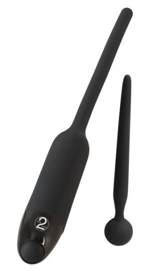 Dilator silikonowy z wibracjami 19,1 cm i korek do penisa