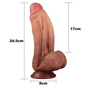 Dildo z przyssawką Dual Layered 24,5 cm Lovetoy