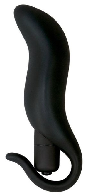 Korek analny silikonowy z wibracjami 13 cm Black Velvets