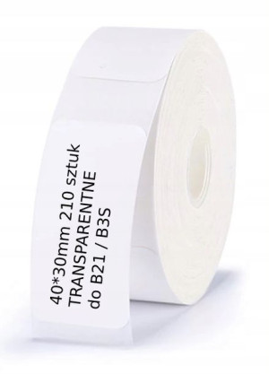 NIIMBOT Etykiety do B21 B3S TRANSPARENTNE 40*30mm
