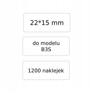 NIIMBOT Etykiety Naklejki do B3S 22*15mm 1200szt