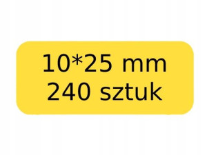 NIIMBOT Etykiety Naklejki ŻÓŁTE 10*25mm 240szt