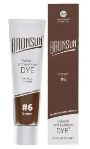 Farba do brwi rzęs BRONSUN farbka BROWN brąz