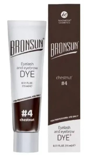Farba do brwi rzęs BRONSUN farbka CHESTNUT kasztan