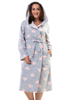 Szlafrok damski polarowy Vienetta 1XL gruby +Size