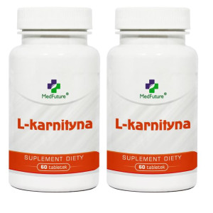 L-karnityna 1500mg spalanie tłuszczu 120 tab. 2 opakowania