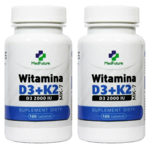Witamina D3 2000UI + K2 100mcg 240 tabletek