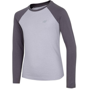 Koszulka dla dziewczynki 4f ciemny szary hjz22 jtsdl001 23s