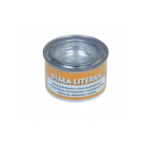 BIAŁA LITERKA lakier renowacyjny do napisów żłobionych w kamieniu 30ml
