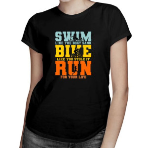 Triathlon - Damska koszulka pomysł na prezent T-shirt dla triathlonistki
