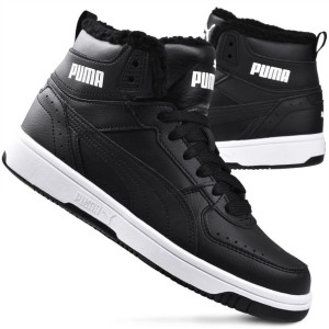 Buty Zimowe Puma Rebound Joy Fur czarne ocieplane (375477 01) - 36