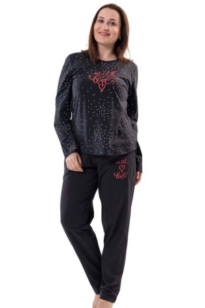 Piżama Damska Vienetta bawełniana +Size 3XL długa