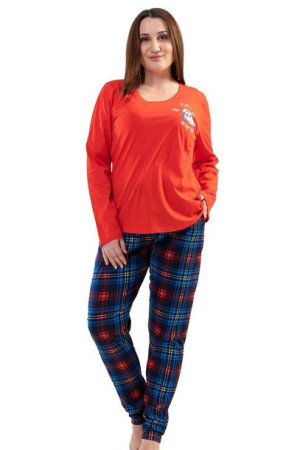 Piżama Damska Vienetta bawełniana +Size 4XL długa