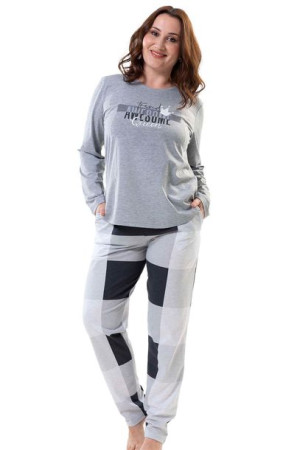 Piżama Damska Vienetta bawełniana +Size 2XL długa