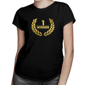 Winner Damska koszulka z nadrukiem T-shirt na prezent dla zwyciężczyni