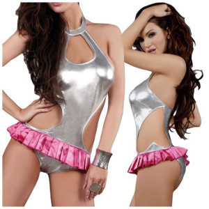 Seksowne body metaliczne z wycięciami L/XL Hida LC 8090 - L/XL