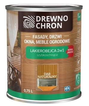 Drewnochron LAKIEROBEJCA 2w1 DĄB NATURALNY 0,75L