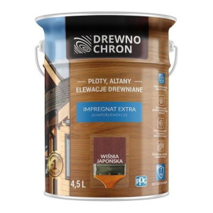 DREWNOCHRON Impregnat EXTRA 4,5l WIŚNIA JAPOŃSKA