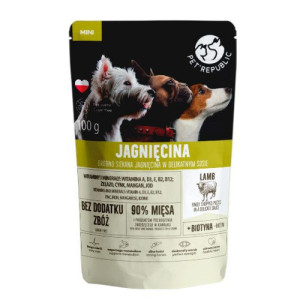 Pet Republic dla psów małych ras z jagnięciną 100g