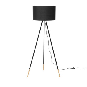Lampa podłogowa czarna TOBOL