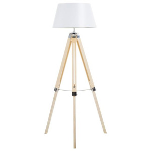 Lampa podłogowa drewniana jasna MADEIRA