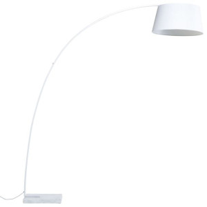 Lampa podłogowa metalowa biała BENUE