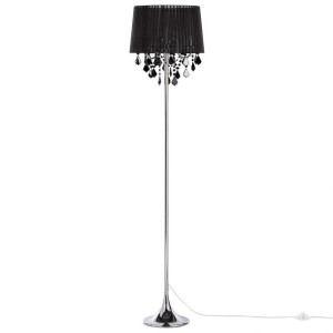 Lampa podłogowa metalowa czarna EVANS