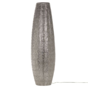Lampa podłogowa metalowa srebrna MARINGA