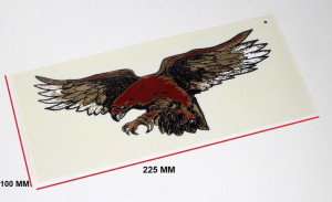 Naklejka Orzeł Złoto-brązowy 220x110mm Kat-g