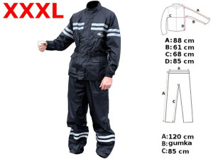Kurtka + Spodnie Przeciwdeszczowe Xxxl