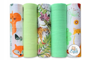 Ega Pieluchy Kolorowe Tetrowe Wielorazowe 70x80 5-PAK Zestaw nr 6 6803