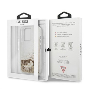 Guess Iphone 13 Pro Glitter Charms Guhcp13lglhflgo Złoty/gold