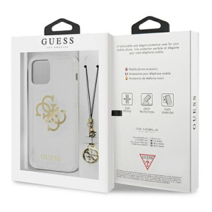 Guess Iphone 13 Mini Gold Charms Collection Guhcp13sks4ggo Transparent