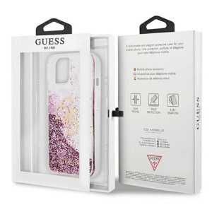 Guess Iphone 13 Mini Big Liquid Glitter Guhcp13slg4gpi Pink/różowy