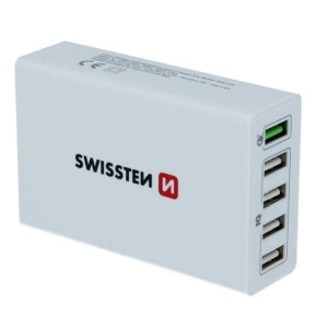 Ład Siec Swissten 50w 3.0 Qc 5x Usb White