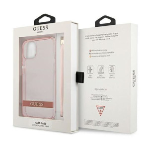 Guess Iphone 13 Mini Translucent Stap Guhcp13shtsgsp Różowy/pink