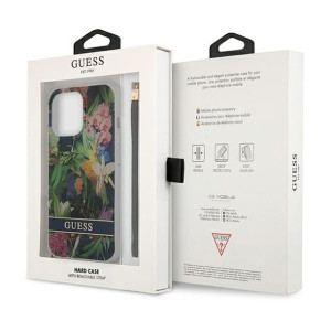 Guess Iphone 13 Pro Flower Strap Guhcp13lhflsb Niebieski/blue