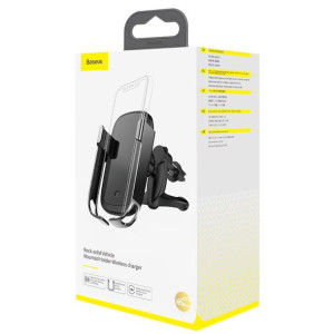 Uchwyt Baseus Rock Electric Wireless Ładowanie Indukcyjne, Black