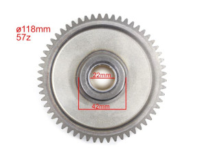 Zębatka Rozrusznika 57z 42mm Atv 200 Bashan 20wałków