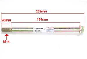 Ośka M14 X 238mm Benzer, Barton, Street, Zipp, Gy6