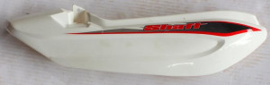 Plastik Górny Tylny Shaft 50 Prawy Biały