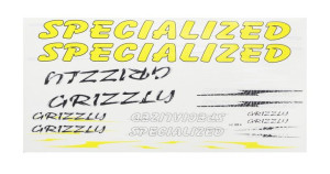 Rower Naklejka Grizzly Specialized Żółta 335x160m